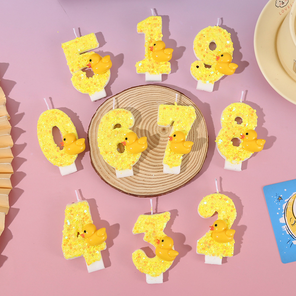 Holiday Candle Set - Bright Yellow Little Yellow Duck Digital