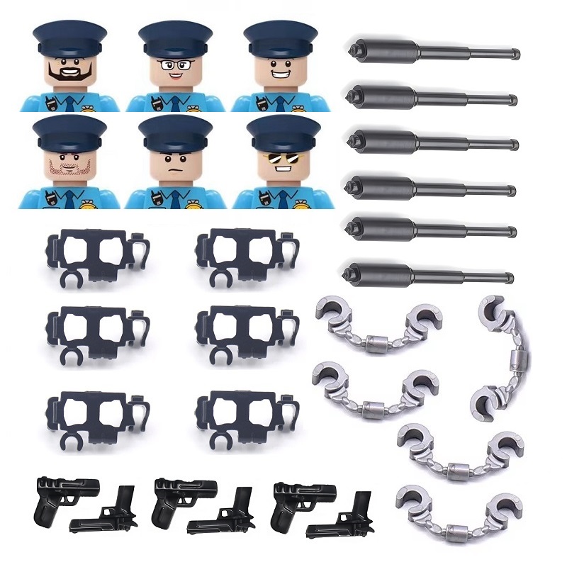 6PCS/SET US City Police Handcu - Lego Set City recension och pris